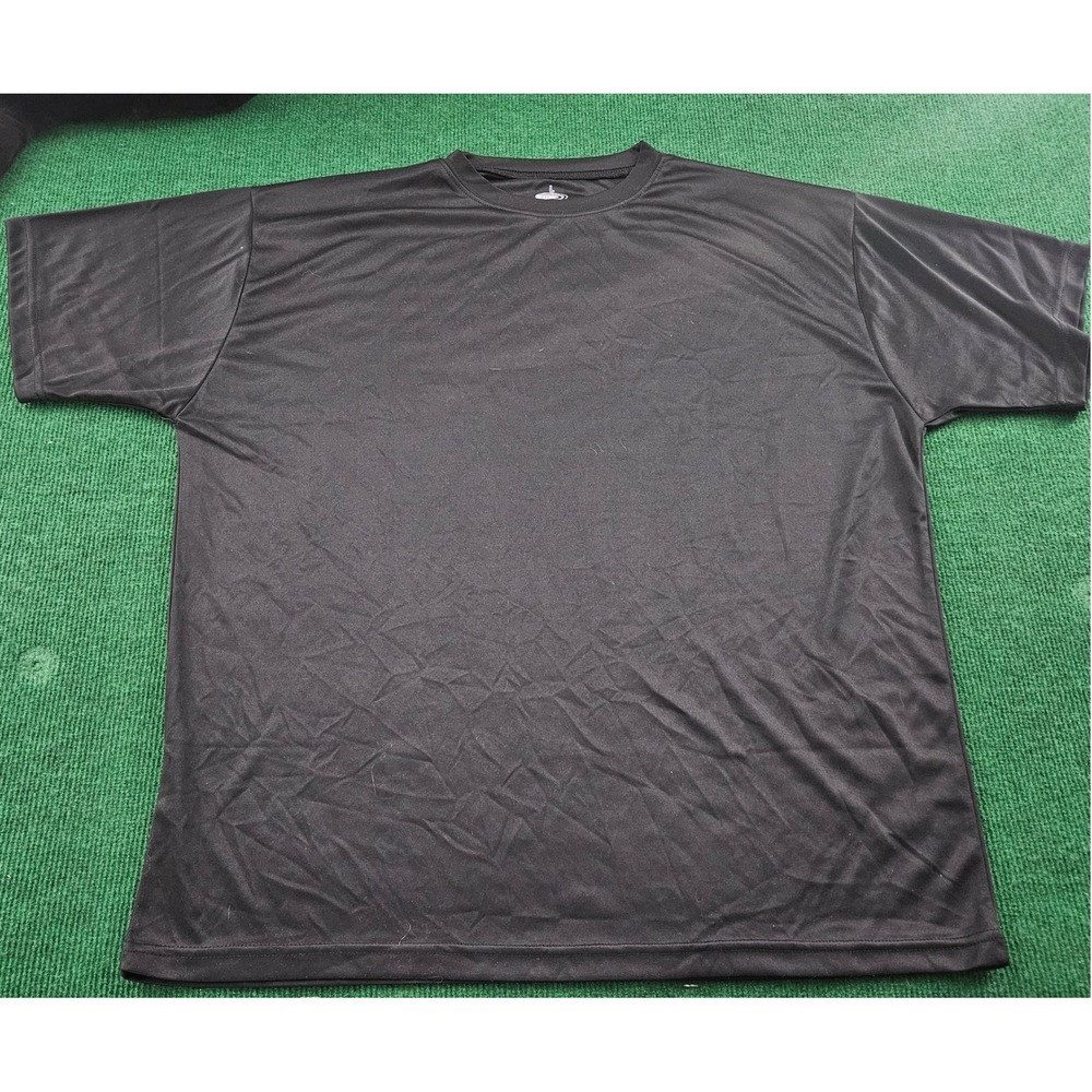 Power Tek Black Polyester TShirt Mens Size L Athletic Quick Dry Sportswear‎